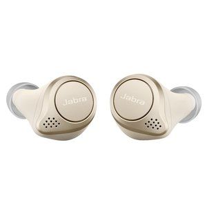 Jabra elite 75t wireless earbuds gold beige